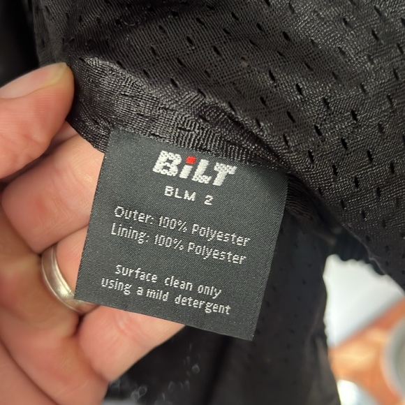 BILT BLM 2 WOMEN'S BLACK POLYESTER BIKER JACKET BANDED COLLAR ZIP-UP SIZE XS - Picture 8 of 10